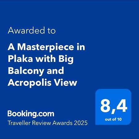 A Masterpiece In Plaka With Big Balcony And Acropolis View Lejlighed Athen Eksteriør billede
